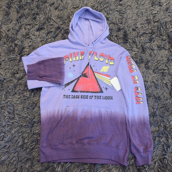 Pink Floyd The Dark Side of the Moon Hoodie 1973 US Tour Lavender M 38/40 - Picture 1 of 6